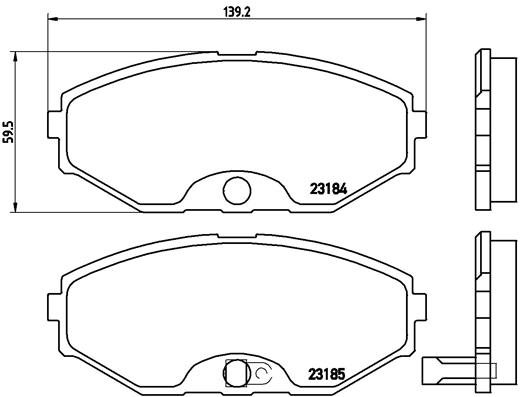BREMBO Sada brzdových doštičiek P 56 045
