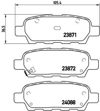 BREMBO Sada brzdových doštičiek P 56 046