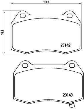 BREMBO Súprava brzdových doštičiek P 56 047