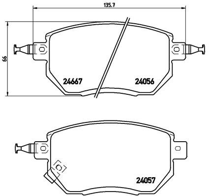 BREMBO Sada brzdových doštičiek P 56 051