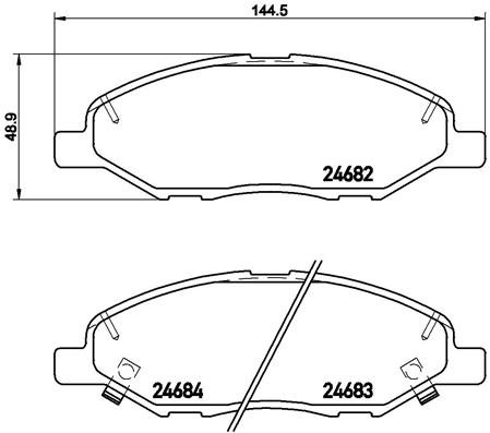 BREMBO Sada brzdových doštičiek P 56 088