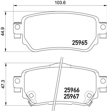 BREMBO Sada brzdových doštičiek P 56 098