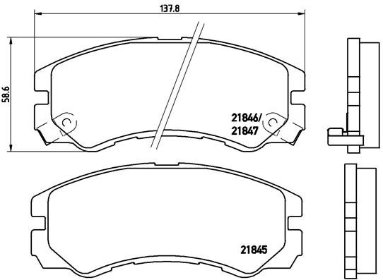 BREMBO Súprava brzdových doštičiek P 59 020