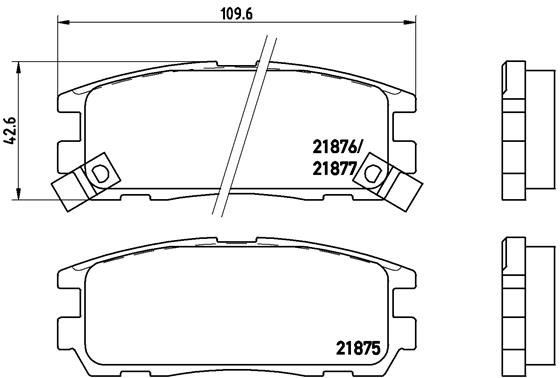BREMBO Súprava brzdových doštičiek P 59 021