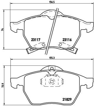 BREMBO Súprava brzdových doštičiek P 59 029