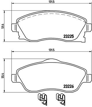 BREMBO Súprava brzdových doštičiek P 59 036