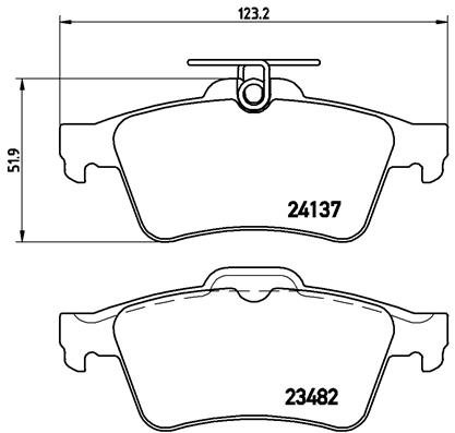 BREMBO Sada brzdových doštičiek P 59 042