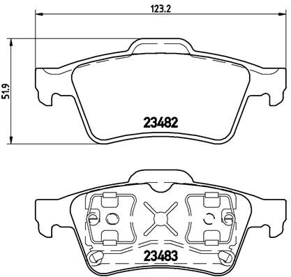 BREMBO Sada brzdových doštičiek P 59 044