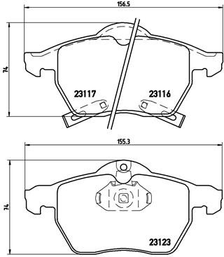 BREMBO Súprava brzdových doštičiek P 59 048