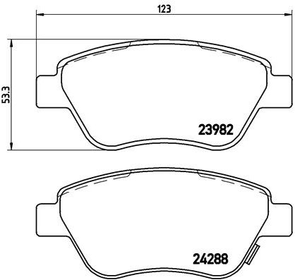 BREMBO Brzdové doštičky P 59 051X