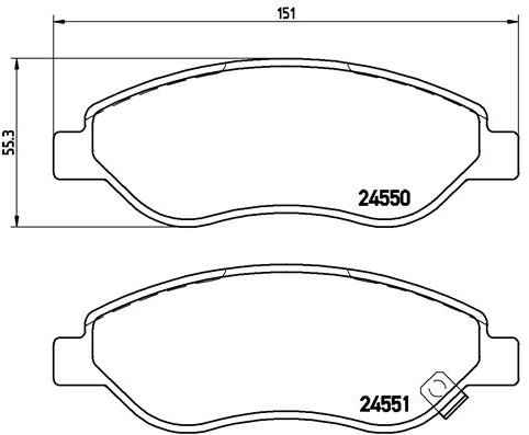 BREMBO Súprava brzdových doštičiek P 59 053