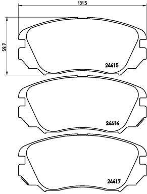 BREMBO Súprava brzdových doštičiek P 59 054
