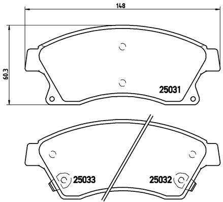 BREMBO Súprava brzdových doštičiek P 59 076
