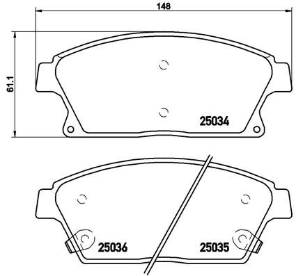 BREMBO Súprava brzdových doštičiek P 59 077X
