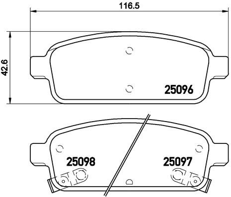 BREMBO Súprava brzdových doštičiek P 59 080