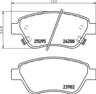 BREMBO Súprava brzdových doštičiek P 59 081