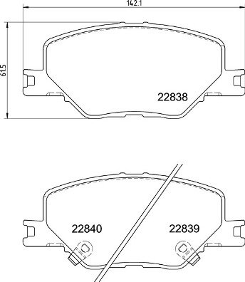 BREMBO Sada brzdových doštičiek P 59 096