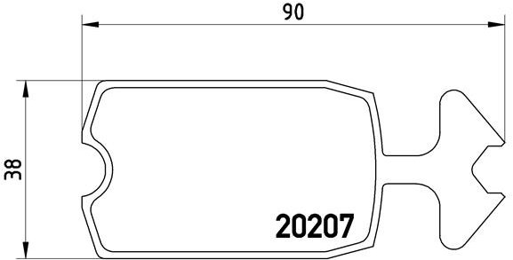 BREMBO Súprava brzdových doštičiek P 61 002