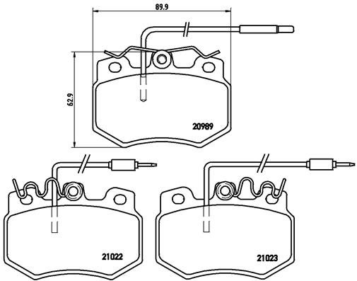 BREMBO Sada brzdových doštičiek P 61 031