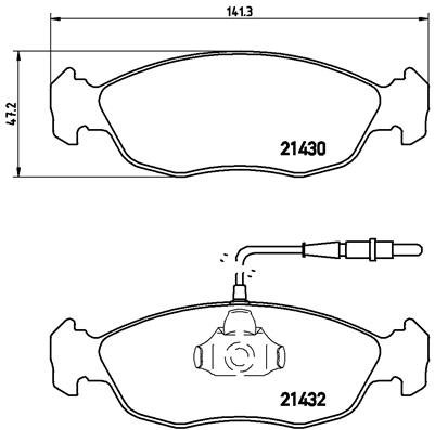 BREMBO Súprava brzdových doštičiek P 61 054