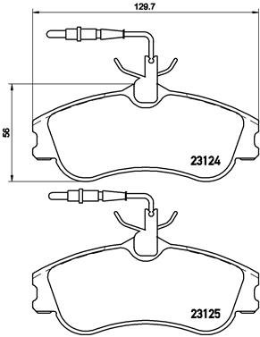 BREMBO Súprava brzdových doštičiek P 61 060