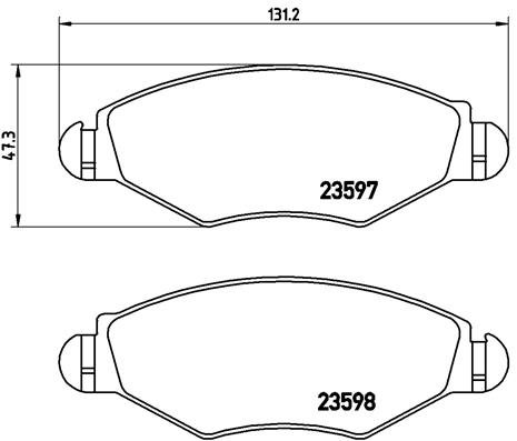 BREMBO Súprava brzdových doštičiek P 61 063