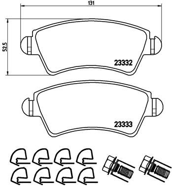 BREMBO Súprava brzdových doštičiek P 61 067