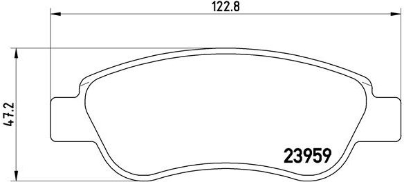 BREMBO Súprava brzdových doštičiek P 61 081