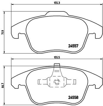 BREMBO Sada brzdových doštičiek P 61 086