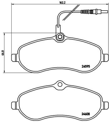 BREMBO Sada brzdových doštičiek P 61 096