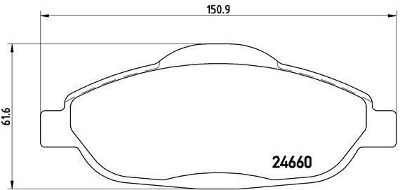 BREMBO Sada brzdových doštičiek P 61 101X