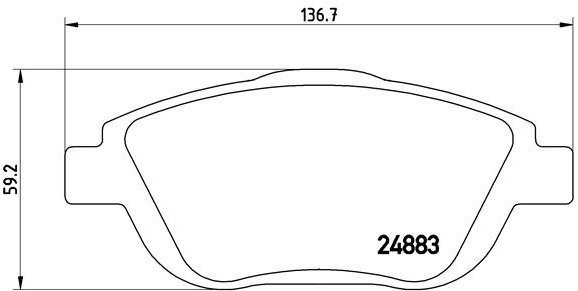 BREMBO Sada brzdových doštičiek P 61 103X