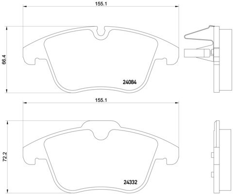 BREMBO Sada brzdových doštičiek P 61 106