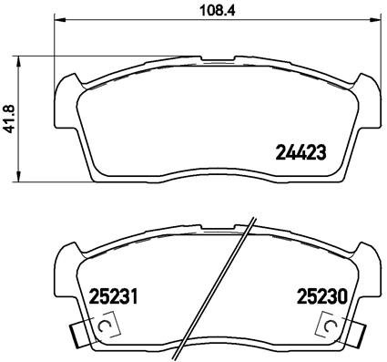 BREMBO Sada brzdových doštičiek P 61 108