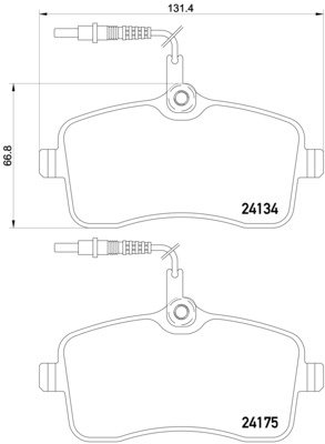 BREMBO Sada brzdových doštičiek P 61 109