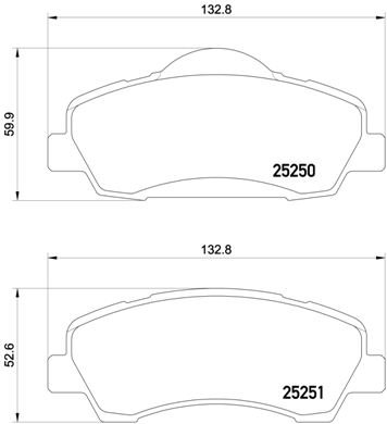 BREMBO Súprava brzdových doštičiek P 61 113