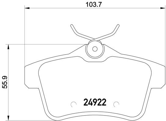 BREMBO Súprava brzdových doštičiek P 61 114X