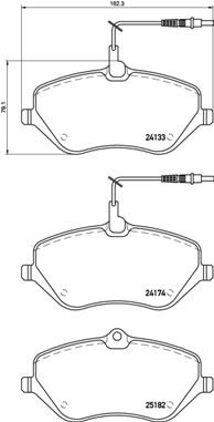 BREMBO Sada brzdových doštičiek P 61 119