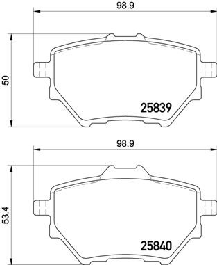 BREMBO Sada brzdových doštičiek P 61 122