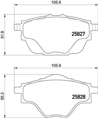 BREMBO Sada brzdových doštičiek P 61 124