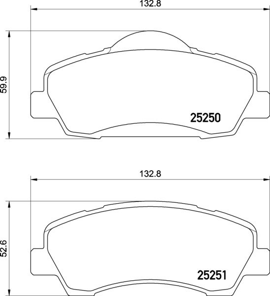 BREMBO Sada brzdových doštičiek P 61 138