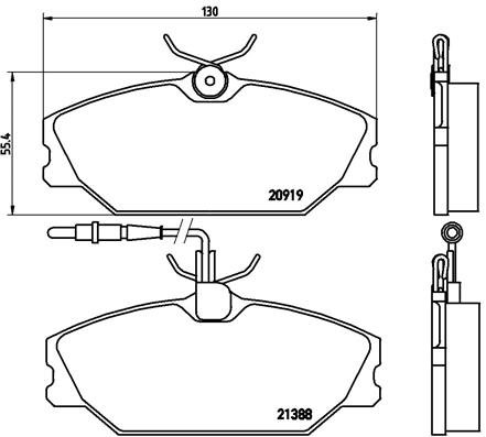 BREMBO Sada brzdových doštičiek P 68 014