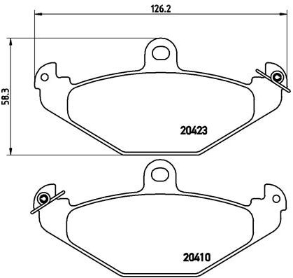 BREMBO Sada brzdových doštičiek P 68 017