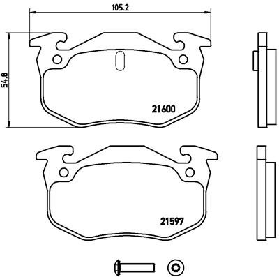 BREMBO Sada brzdových doštičiek P 68 018