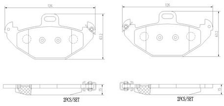 BREMBO Sada brzdových doštičiek P 68 021