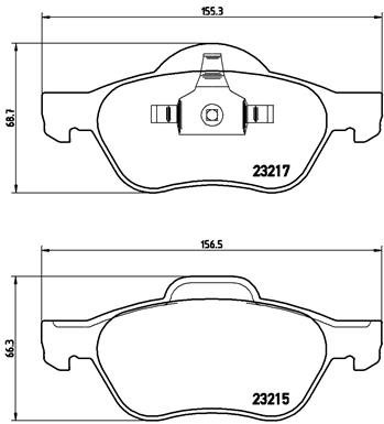 BREMBO Sada brzdových doštičiek P 68 029