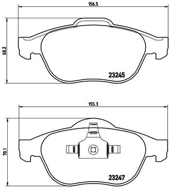BREMBO Sada brzdových doštičiek P 68 030