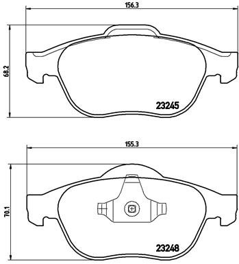 BREMBO Sada brzdových doštičiek P 68 032