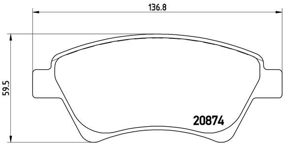 BREMBO Sada brzdových doštičiek P 68 034