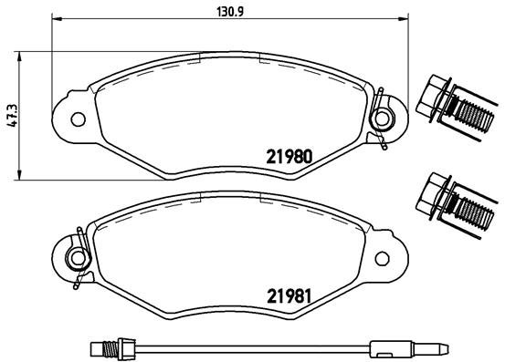 BREMBO Sada brzdových doštičiek P 68 042